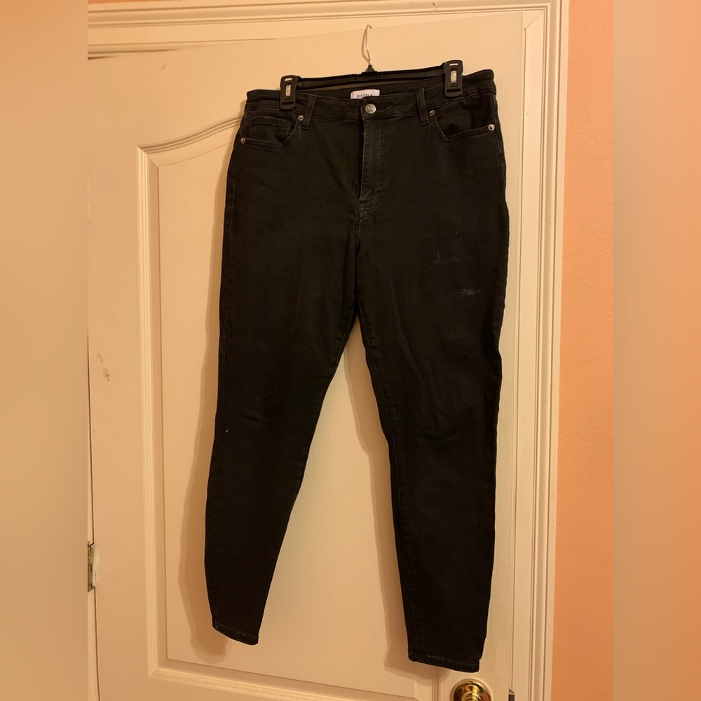 Black skinny stretch jeans